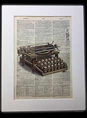 emek x: vintage typewriter dictionary print