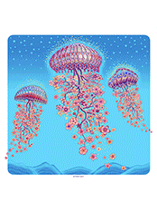emek x: Jelly Blossom Blue Sky on Foil Paper