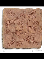 emek musical animals pet-roglyph mini print timed edition