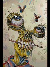 emek art print pot foil print scroteye right facing limited edition silkscreen