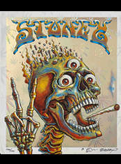 emek art print silskscreen on pot foil stoney right facing limited edition
